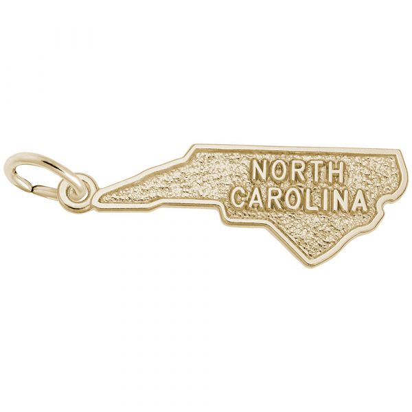 14K Gold North Carolina Charm by Rembrandt Charms 14K Gold North Carolina Charm by Rembrandt Charms