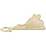 Gold Plated Virginia Charm by Rembrandt Charms