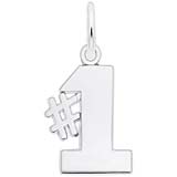 Sterling Silver Number One Charm by Rembrandt Charms
