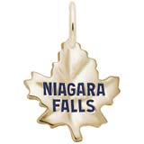 Gold Plate Niagara Falls Maple Leaf – Small Charm