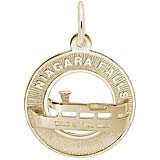 14K Gold Niagara Falls Maid of the Mist Ring Charm