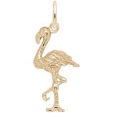 10K Gold Flamingo Charm by Rembrandt Charms