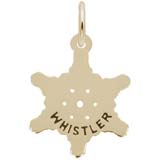 Gold Plate Whistler Snowflake Charm