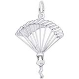 14K White Gold Parachutist Charm by Rembrandt Charms