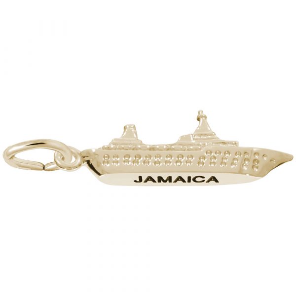 Gold Plate Jamaica Island Cruise Charm by Rembrandt Charms Gold Plate Jamaica Island Cruise Charm by Rembrandt Charms