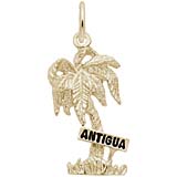 Gold Plate Antigua Palm Tree Charm