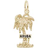 Gold Plate Aruba Palm Tree Charm