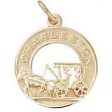 14K Gold Charleston Carriage Charm by Rembrandt Charms