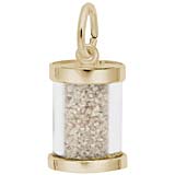Gold Plate Aruba Sand Capsule Charm