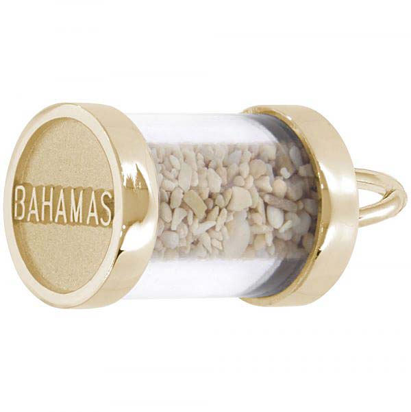 10K Gold Bahamas Sand Capsule Charm by Rembrandt Charms 10K Gold Bahamas Sand Capsule Charm by Rembrandt Charms