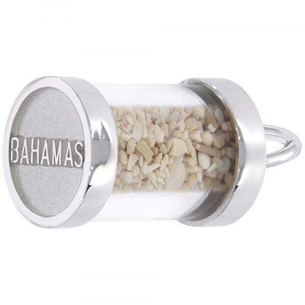 14K White Gold Bahamas Sand Capsule Charm by Rembrandt Charms 14K White Gold Bahamas Sand Capsule Charm by Rembrandt Charms