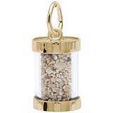 Gold Plate Bahamas Sand Capsule Charm by Rembrandt Charms