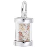 14K White Gold Bermuda Is Sand Capsule Charm by Rembrandt Charms