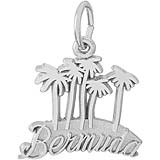 14K White Gold Bermuda Palm Trees Charm by Rembrandt Charms