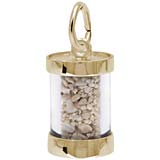Gold Plate Nassau Is. Sand Capsule Charm by Rembrandt Charms