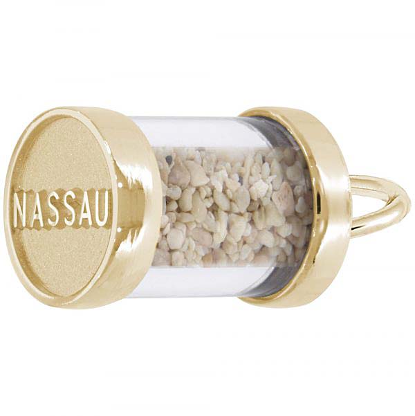 14K Gold Nassau Is. Sand Capsule Charm by Rembrandt Charms