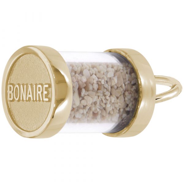 14K Gold Bonaire Sand Capsule Charm by Rembrandt Charms 14K Gold Bonaire Sand Capsule Charm by Rembrandt Charms