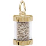 Gold Plate Bonaire Sand Capsule Charm by Rembrandt Charms