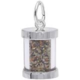 14K White Gold New Brunswick Sand Capsule Charm by Rembrandt Charms