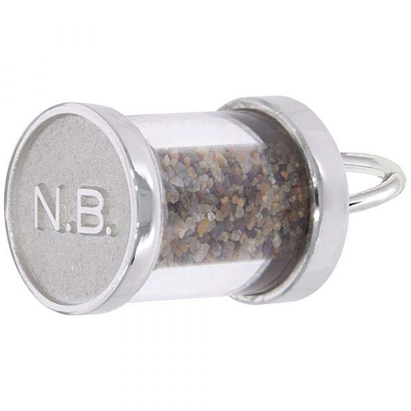 Sterling Silver New Brunswick Sand Capsule Charm by Rembrandt Charms Sterling Silver New Brunswick Sand Capsule Charm by Rembrandt Charms