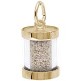 Gold Plate Dominica Sand Capsule Charm by Rembrandt
