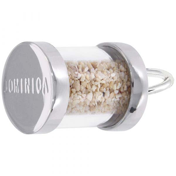 Sterling Silver Dominica Sand Capsule Charm by Rembrandt Sterling Silver Dominica Sand Capsule Charm by Rembrandt
