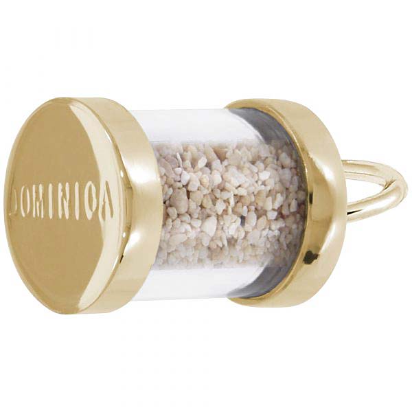 10K Gold Dominica Sand Capsule Charm by Rembrandt 10K Gold Dominica Sand Capsule Charm by Rembrandt