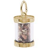 Gold Plate Grand Cayman Sand Capsule Charm by Rembrandt Charms