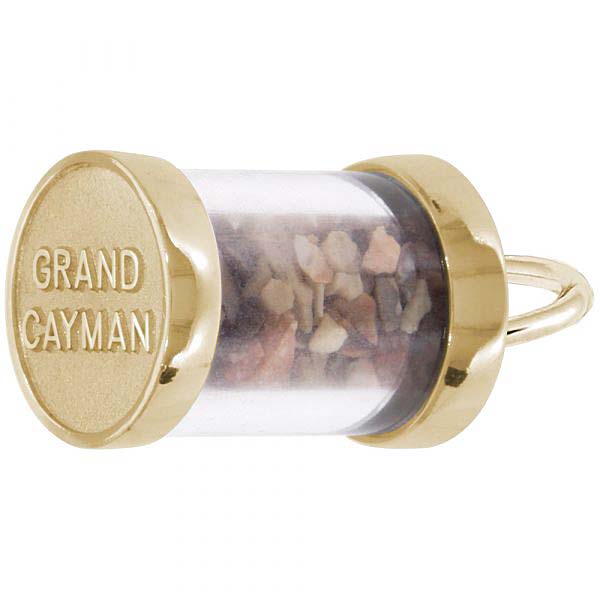 Gold Plate Grand Cayman Sand Capsule Charm by Rembrandt Charms Gold Plate Grand Cayman Sand Capsule Charm by Rembrandt Charms