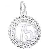 Sterling Silver Number 75 Charm by Rembrandt Charms