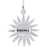 14K White Gold Bahamas Sun Large Charm