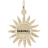 10K Gold Bahamas Sun Large Charm