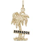 14K Gold Barbados Palm Tree Charm
