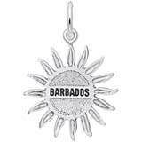 Sterling Silver Barbados Sun Large Charm
