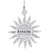 14K White Gold Bonaire Sun Large Charm
