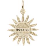 Gold Plate Bonaire Sun Large Charm