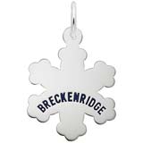 14K White Gold Breckenridge Snowflake Charm