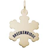 Gold Plate Breckenridge Snowflake Charm