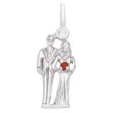 14K White Gold Bride and Groom Accent Charm by Rembrandt Charms