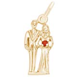 Gold Plate Bride and Groom Accent Charm by Rembrandt Charms