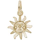 Gold Plate Barbados Sun Small Charm
