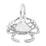 14K White Gold Crab Accent Charm by Rembrandt Charms