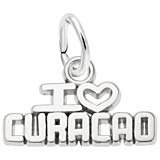 Sterling Silver I Love Curacao Charm