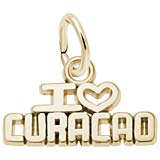 14K Gold I Love Curacao Charm