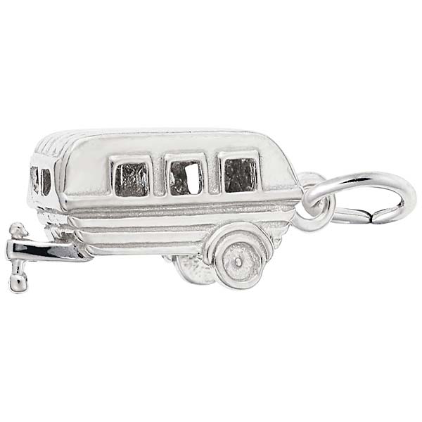 14K White Gold Camping Trailer Charm by Rembrandt Charms 14K White Gold Camping Trailer Charm by Rembrandt Charms