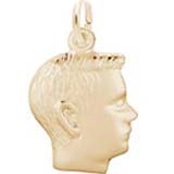Rembrandt Boy's Head Charm, Gold Plate