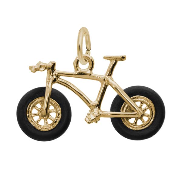 Rembrandt Fat Tire Bike Charm, 14K Gold