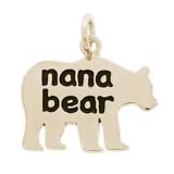 Rembrandt Charms Nana Bear Charm in Gold Plate
