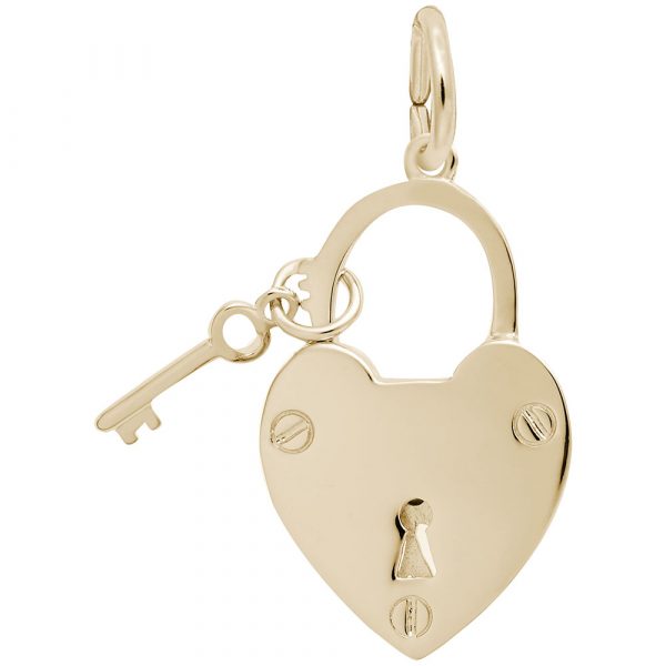 Gold Plate Locked with Love by Rembrandt Charms