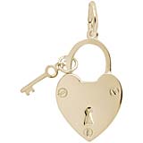 14K Gold Locked with Love by Rembrandt Charms